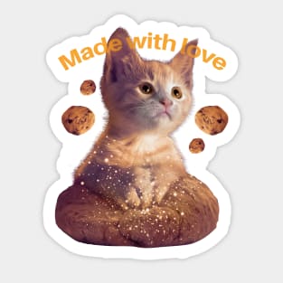 Cat Making Biscuits Sticker